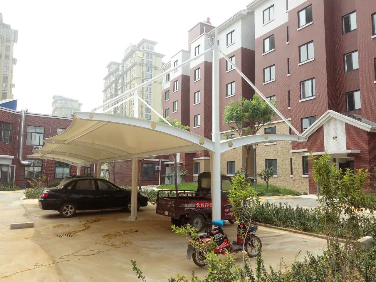 山东膜结构充电桩车棚报价